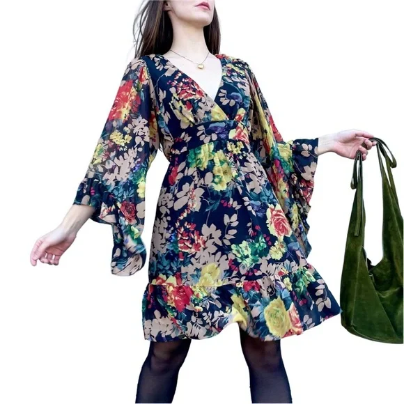 blue dress for baby girl Women's Betsey's Fruit Dress in Black | Size 3XL main image 1